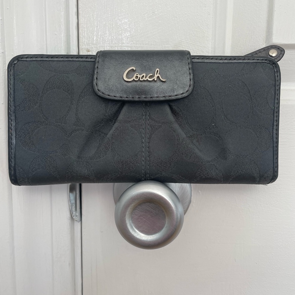 Coach dark grey wallet
